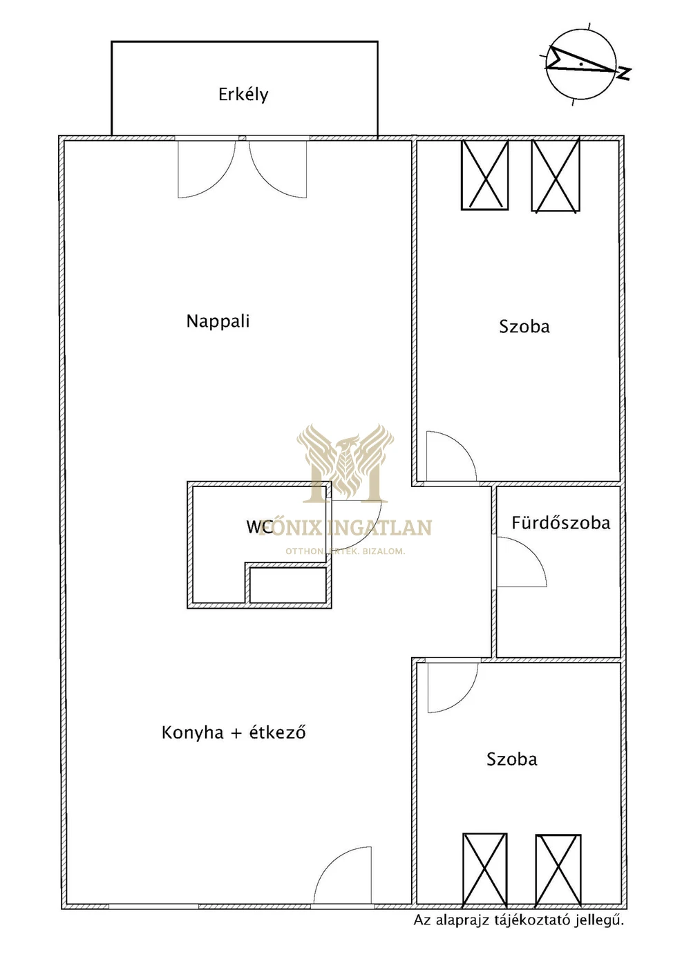 Óvárosi nyugalom 65 nm-en – teljes berendezéssel is eladó