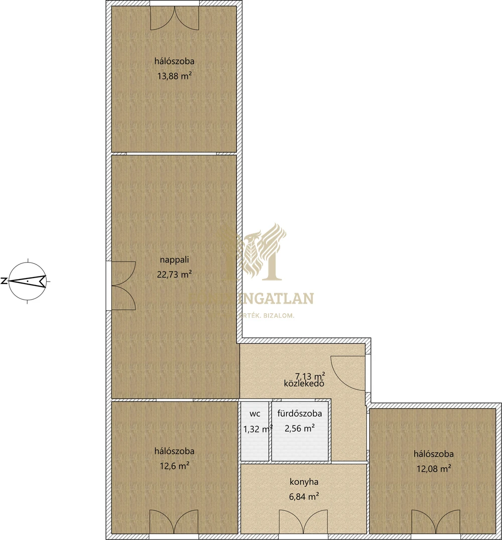 NAPFÉNYES, TÁGAS OTTHON PARKRA NÉZŐ KILÁTÁSSAL – 4. EMELET, LIFTES HÁZBAN!