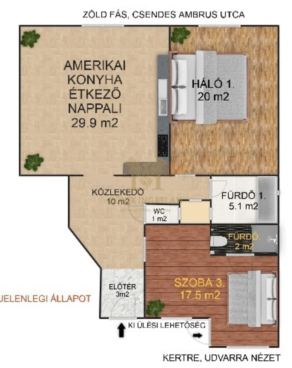 Duplakomfortos, modern, felújított lakás Angyalöld szívében